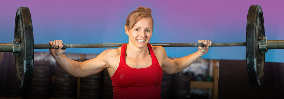 Kara lifting weights